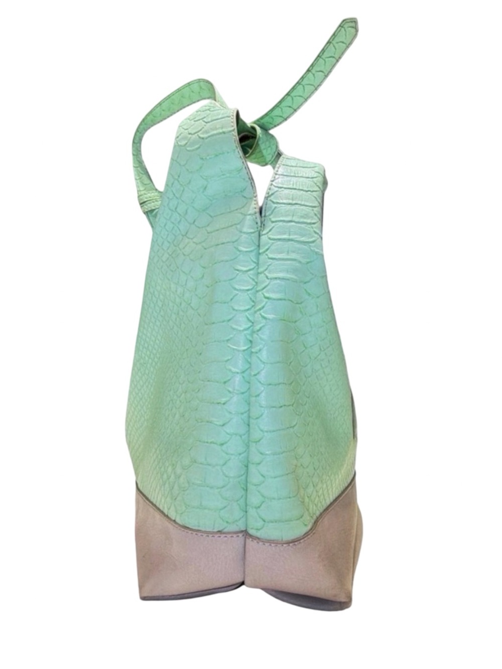 Danielle Nicole Green Faux Leather Hobo Bag | Textured Snake Embossed Shoulder - Picture 5 of 11
